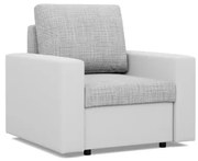 Kreslo LUNA sivé / biele