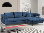 Rohová sedacia súprava Paris, modrá látka, pravý roh%