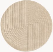 Okrúhly ručne tuftovaný vlnený koberec Mason