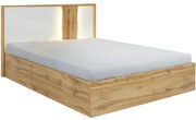 Posteľ Wood 31 160x200 bez úložného priestoru biela/wotan