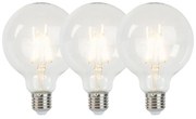Sada 3 stmievateľných žiaroviek LED E27 G95 5W 470 lm 2700K
