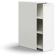 Uzamykateľná bočná skrinka QBUS, pravá, 1250x400x800 mm, biela
