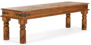 furniture-nabytek.cz - Masívna lavica Merlin z palisandru, lakovaná, hnedá – 180×45 cm