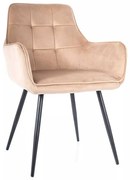 Jedálenská stolička Pomme Velvet, béžová