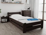 Posteľ Laura 90 x 200 cm, orech Rošt: Bez roštu, Matrac: Matrac COCO MAXI 20 cm