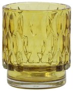 Žltý sklenený svietnik Grace - Ø 7 * 8 cm