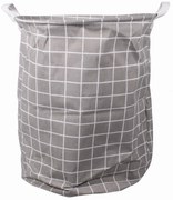 Sivý kôš na hračky a bielizeň CUBE