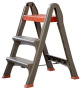 Plastové schodíky Skala hnedá, 47 x 70 x 78 cm