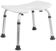 BISK Erga Handicap "PRO", obdĺžniková stolička do sprchy 485x465x535 mm, biela, ERG-07640