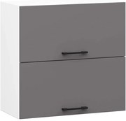 Horná kuchynská skrinka OLIWIA W60 G2 H580 biela / grafitová / sivá