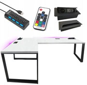 Písací Stôl Roh. Loft Top Biely 180x120x3,6 Model 3