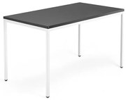 Kancelársky pracovný stôl QBUS, 1400x800 mm, čierna/biela