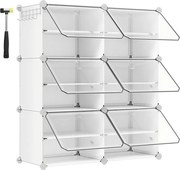 Úložné boxy na topánky biele ABO-E1033 WT (6 ks)