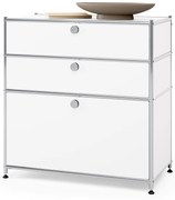 Kovová komoda »CN3« s 3 zásuvkami, biela