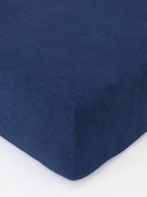 Froté plachta do postieľky 70 × 140 cm - tmavo modrá