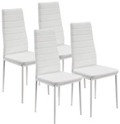 InternetovaZahrada Sada 4 jedálenských stoličiek Loja - biela