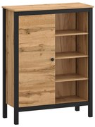 Komoda Palmer C dub wotan / čierna