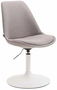 Stolička Maverick W - látka, podnož kov biela matná - Sivá