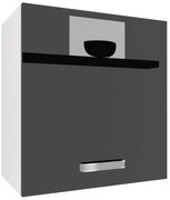 Kuchynská skrinka Belini horná 60 cm čierny lesk  INF SG60/1/WT/B/0/F