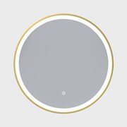 Erga Olivia, okrúhle LED zrkadlo 60cm, zlatý kovový rám, 1380 lm, 6500K, predné osvetlenie, ERG-V01-202-6060-GD
