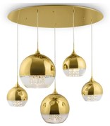 Maytoni P140-PL-170-5-G - Luster na lanku FERMI 5xE27/60W/230V zlatá