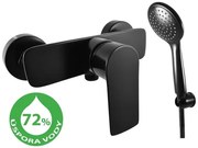 Sprchová batéria RAV SLEZÁK Vltava so sprchovacím setom 150 mm čierna VTE481.5/1CMAT