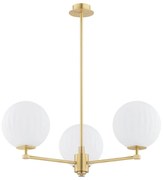 Argon 6307 - Luster na tyči PALOMA 3xE14/7W/230V zlatá/biela