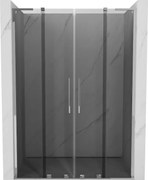 Mexen Velar L Duo, posuvné sprchové dvere do otvoru 140 cm, 8mm šedé sklo, chrómová, 871-140-003-42-01