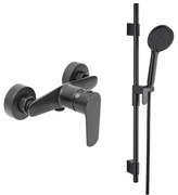 Sprchová batéria SAT Mood so sprchovacím setom 150 mm čierna matná SATBSMOOD268CSET1, 1 ks