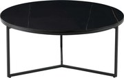 XXXLutz KONFERENČNÝ STOLÍK, čierna, kov, keramika, 80/80/37 cm Livetastic - Stolíky do obývačky - 002056001402