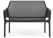 NET BENCH záhradná lavica s podrúčkami antracite