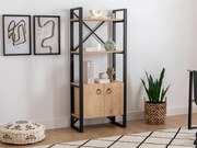 Regál Mupeli 1 (dub zafírový + čierna) . Akcia -30%. Vlastná spoľahlivá doprava až k Vám domov. 1092988