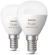 Žiarovky v súprave 2 ks E14, 5 W White and color ambiance – Philips Hue