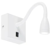Moderná flexibilná nástenná lampa biela LED - Flex