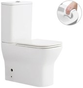 CERANO - WC kombi Hugo, Rimless + UF sedátko - biela lesklá, CER-CER-538759