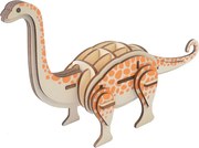 Dřevěné 3D puzzle Brontosaurus