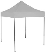 Rýchlorozkladací nožnicový stan 2x2m – oceľový, Bez bočných plachiet, Sivá / antracitová