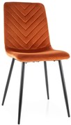 Jedálenská stolička DAREN VELVET oranžová