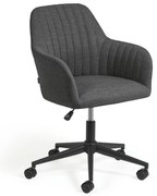 Tmavosivá kancelárska stolička Kave Home Madina