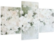 Obraz - Abstrakcia bielych kvetov (90x60 cm)