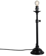 Klasická stolná lampa čierna nastaviteľná bez tienidla - Accia