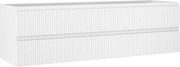Mexen Rivel, kúpeľňová skrinka 160 cm, 2 zásuvky, drážkovaná, biela matná, 91A20-16047-2-BFF01