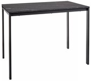 Čierny jedálenský stôl RAMOD 100x60 cm, mramorový dekor