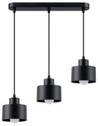 Závesné svietidlo Savar 3, 3x čierne kovové tienidlo