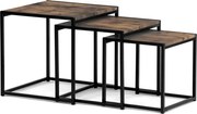 Sada 3 konferenčných stolíkov old wood AF-3003 OLW
