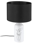Eglo 43824 - Stolná lampa VINOZA 1xE27/40W/230V čierna/biela