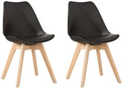Sada 2 ks čiernych jedálenských stoličiek BALI MARK