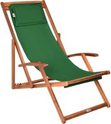 Záhradné lehátko SIENA, 65x87x102cm, zelená Casaria