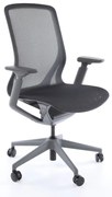 Kancelárska stolička Lareno, čierna / sivá