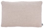Béžový vankúš zo zmesi bavlny a vlny Södahl Wave Knit, 40 x 60 cm
